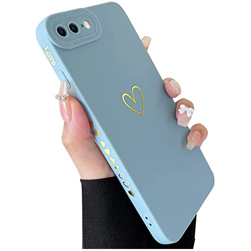 Funda Para iPhone 7 Plus iPhone 8 Plus Light Cyan Delgada Si