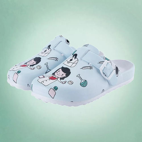 1 Par De Zapatos De Enfermera De Enfermería Estampados Para
