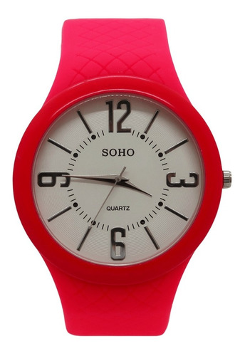 Reloj Pulsera Mujer Analógico Malla Goma Ch085 Soho 