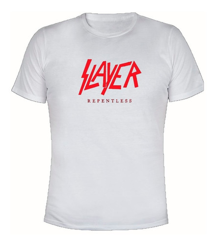 Remera De Niños De Algodón Estampada Slayer Rock