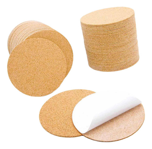 L 50 Piezas De Baldosas De Corcho Redondas