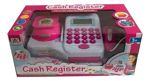 Caja Registradora Rosa Cash Register Con Luces Y Sonidos