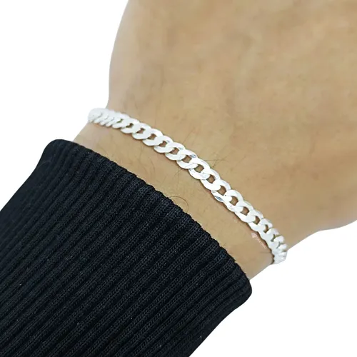 Pulsera En Plata 925 Italiana Cubana