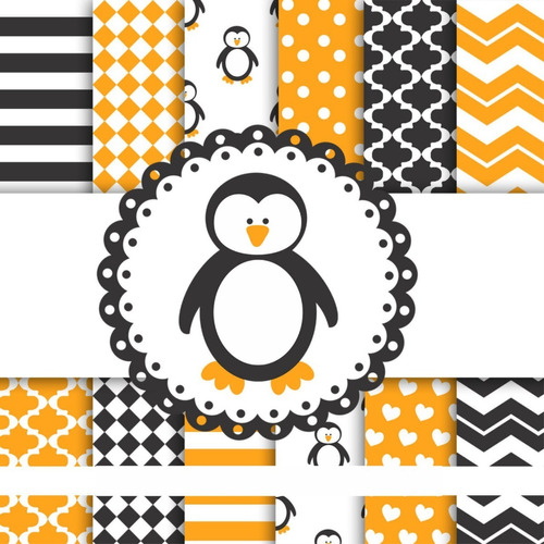 Kit Imprimible Scrap #02 - Pinguim