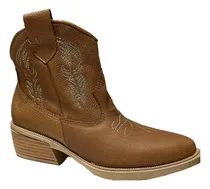 Comprar Botas Texanas Cortas Cuero Vacuno Mujer Moda Comodas 788