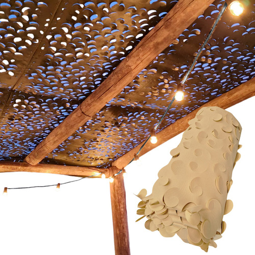 Promo Red De Sombreo Camuflaje 3x2 + 10m Luces C-focos Inc Arena