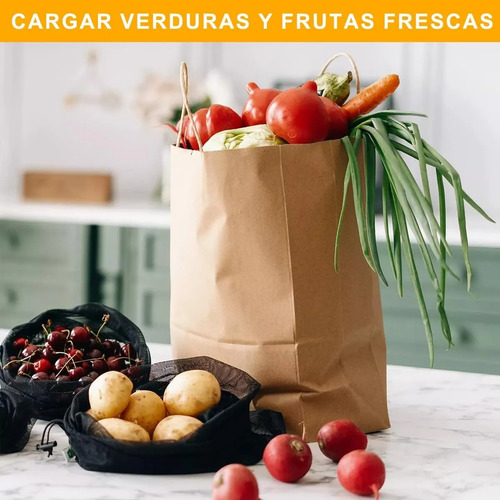 50 Bolsas De Papel Kraft Ecológicas Portátil Decorativas TIANZHI color Marrón