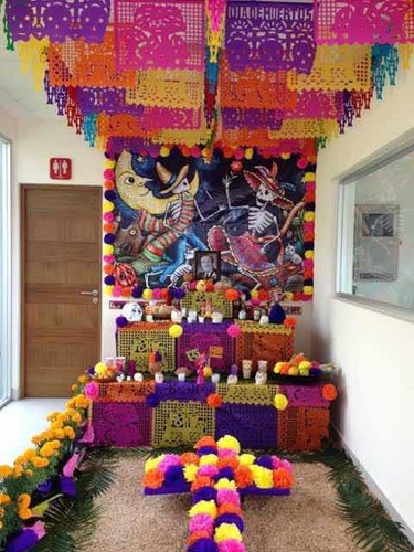 Imagen 3 de 4 de 100 Pliegos Papel Picado Día De Muertos Surtido Artesanal