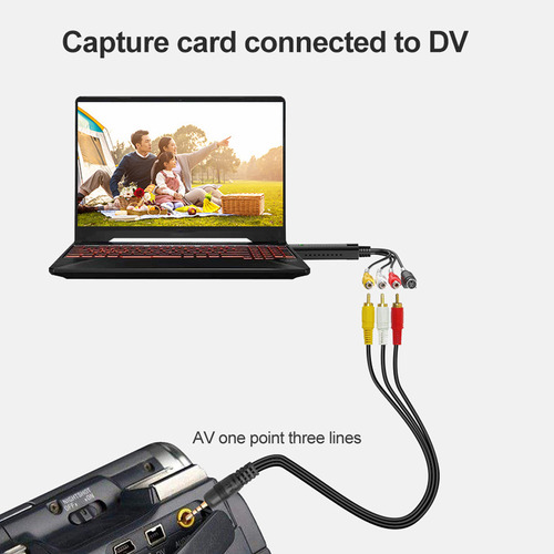 Cartão De Captura Usb Para Digital Win 7/8/10 Box Tv Vcr Vhs