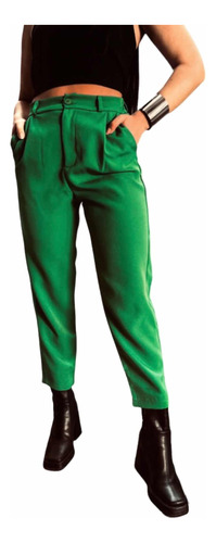 Pantalon Verde Benetton Sastrero De Mujer Tendencia