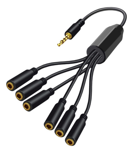 2 Cable Divisor De Extensión Para Auriculares Cable 1 A 6