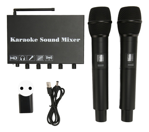 Sistema De Micrófono Inalámbrico Karaoke Mixer Compatible Co