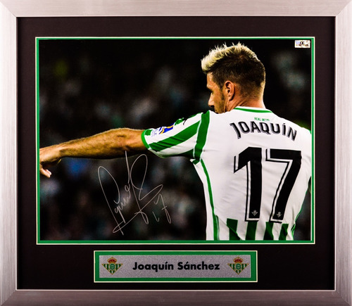 Marco Firmado Joaquín Sánchez Certificado Betis Fútbol 46x40