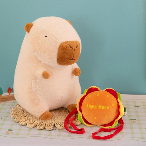 Muñeco De Peluche De Capibara, Juguete De Hamburguesa Y L
