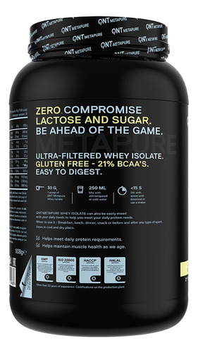 Proteina Metapure Whey Isolate Zero Carb 908gr Qnt