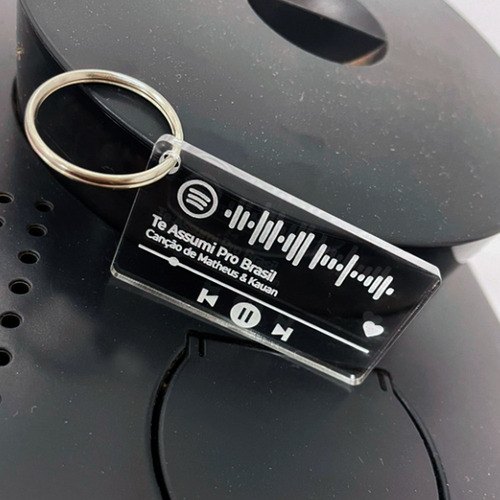 Chaveiro Personalizado Música Spotify 30un 5x3cm