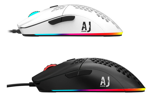 Mouse Gamer Rgb Macros Honey Comb Hole Ajazz Aj390 R