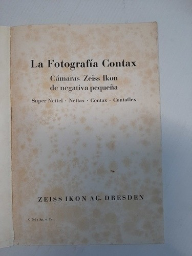 Imagen 2 de 9 de Manual Fotografía Lentes Zeiss Ikon Unico Ro 544