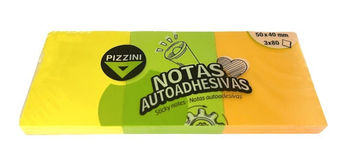 Notas Autoadhesivas Pizzini 50x40mm - 3x80 Hojas