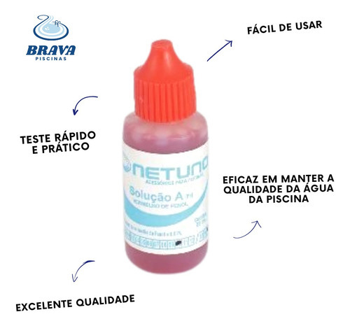 Reagente Vermelho Fenol Medição Teste Ph - Netuno 22ml