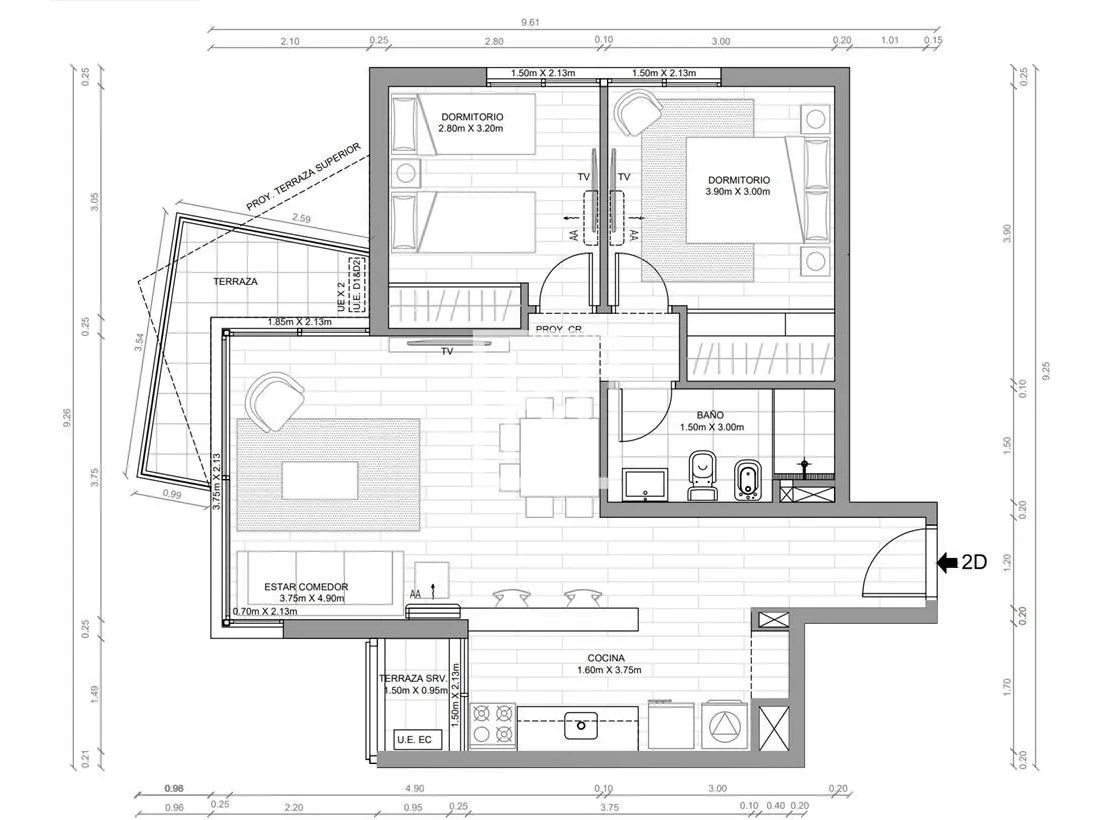 Nostrum Bay (2101) - Alquiler Apartamento 2 Dormitorios En El Centro | Piso Alto 21 | Con Cochera · Foto 3