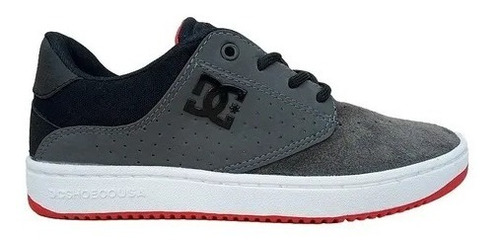 Zapatilla Dc Shoes Modelo Plaza Tc Ss Gris Rojo Exclusiva