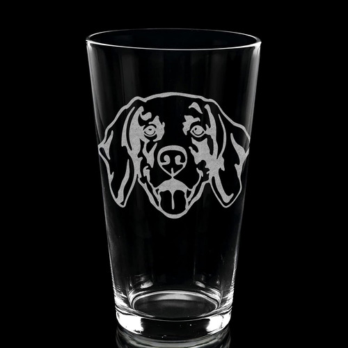 Weimaraner Engraved Pint Glass | Custom Dog Breed Beer Glass