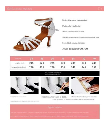 Zapatos De Baile Latino For Interiores Con Tacón Alto De 5