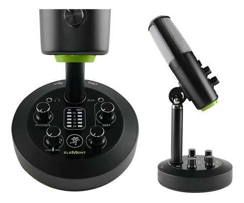 Mackie Chromium Microfono Condenser Usb 2 Canales Color Negro