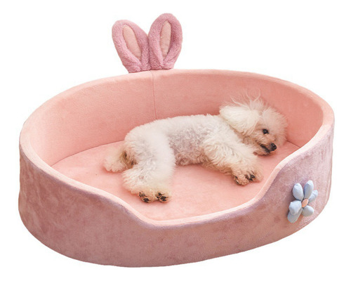 Cama Para Perros, Rosa, Desmontable, Lavable, Suave Para Dor