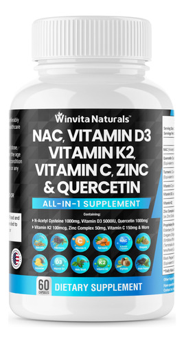 Suplemento Nac N-acetil Cisteina 1000 Mg Vitamina C Vitamina