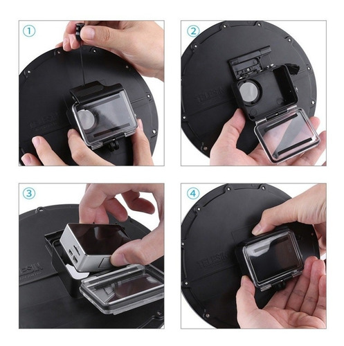 Dome Gopro Hero 3+ E 4 Dome Port V3 Com Gatilho