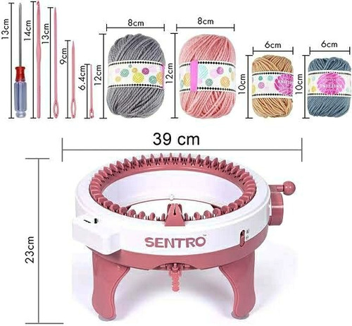 Imagen 3 de 6 de Máquina Para Tejer Lana De 48 Agujas Sentro Multipropósito
