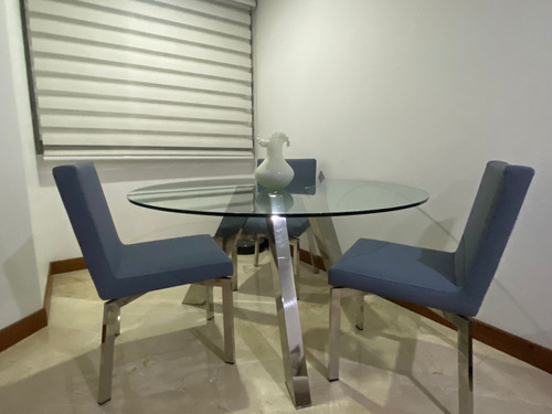 Comedor Vidrio Templado 12mm 140 Cm + 4 Sillas Originales