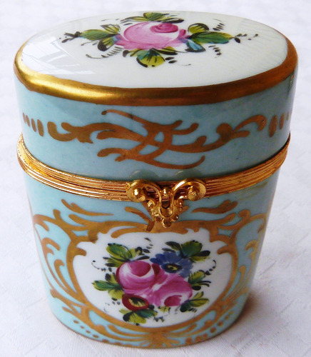 Monijor62-antigua Coleccion Porce. Limoges Cigarrera De Mesa