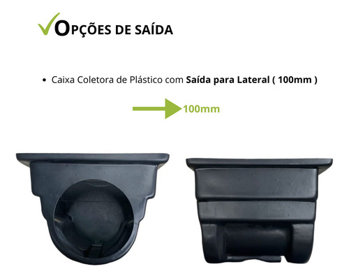 Ralo 19x19cm Completo Coleta Agua Da Chuva Saída Lateral