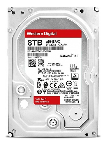 Disco Duro Hdd Wd Red 8tb 3.5 Wd80efax-68knbn0