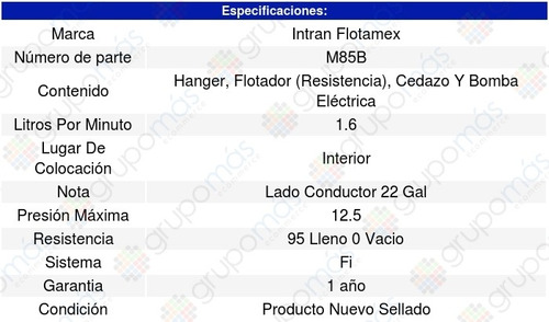 Base Y Bomba Gasolina C3500 Silverado 5.7l V8 90-96 Intran