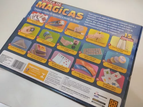 Jogo Infantil Super Mágicas Aprenda Os Truques Mágico Cartas - R$ 20,09