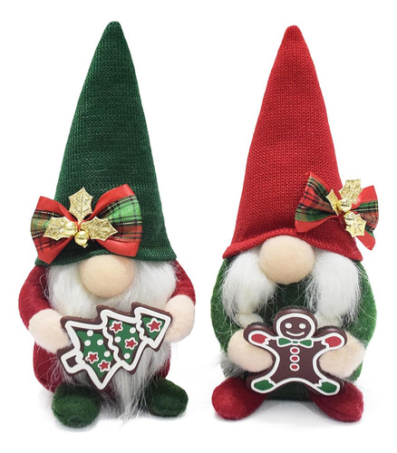 Gnomos De Navidad De Peluche Con Pan De Jengibre Rojos Christmas Gnomes