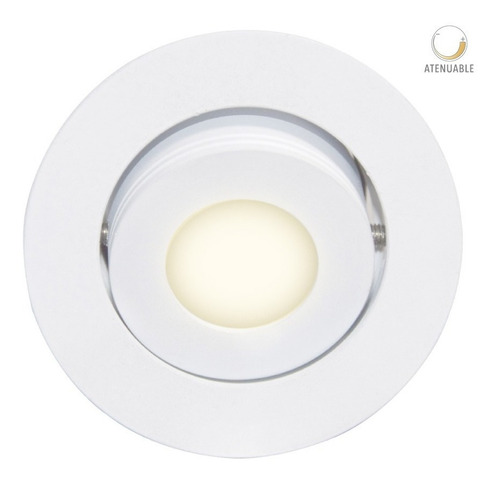 Tecnolite Lampara Empotrado En Techo 3DYDLED801V30B Blanco 3w Luz Suave Cálida 3dydle