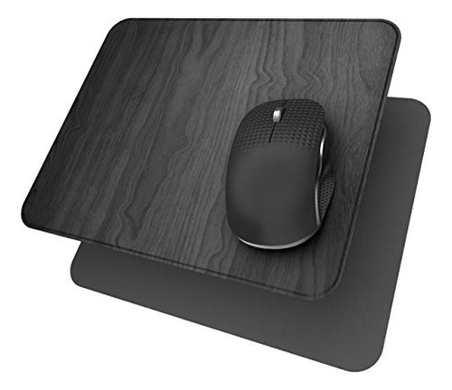 Hard Mouse Pad,ultra Thin Wood-textured Pu Leather Mous...