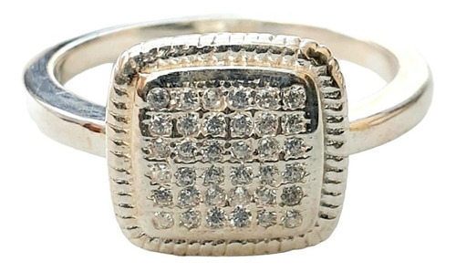 Anillo Plata Y Cubic Micro Pave Italy Anp115 Reina Catalina 