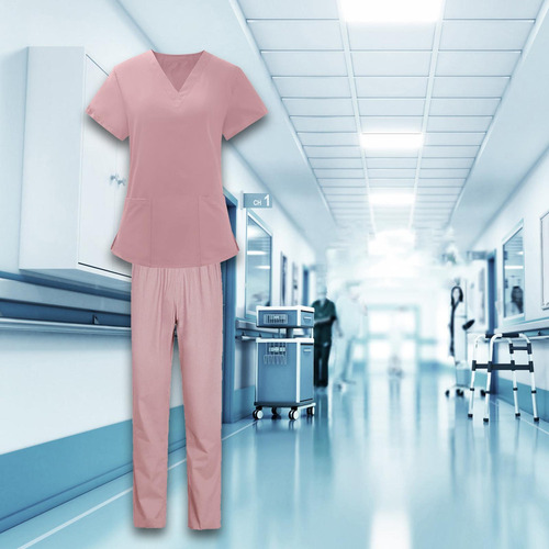 Conjunto De Uniformes De Enfermería Transpirables Para Mujer