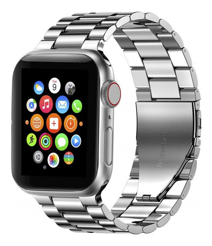 Pulseira De Aço Nogap Para Apple Watch 42/44mm - Prata