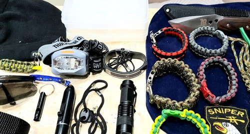Lote Gigante De Itens Edc Cantil Guepardo Paracord Tudo