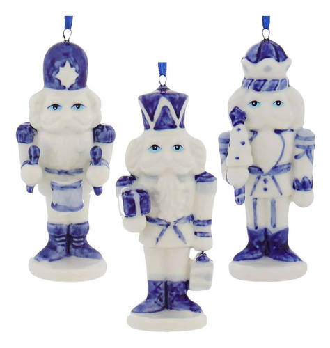 Porcelana Delft Azul Cascanueces Adornos, 3 Surtido Nav...