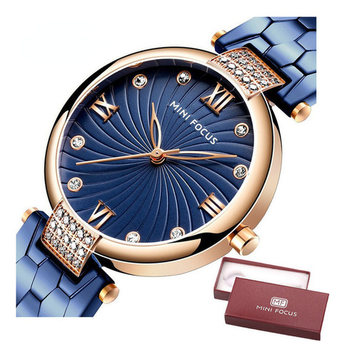 Relojes De Pulsera Mini Focus 0186l Diamond De Cuarzo Inoxid