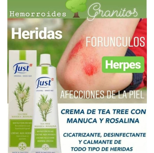 Crema De Tea Tree Manuca Rosalina Just 60g+muestras Gratis