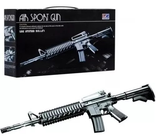 Fusiles Airsoft Fusil Airsoft M16 60cm + 100 Balines En Caja